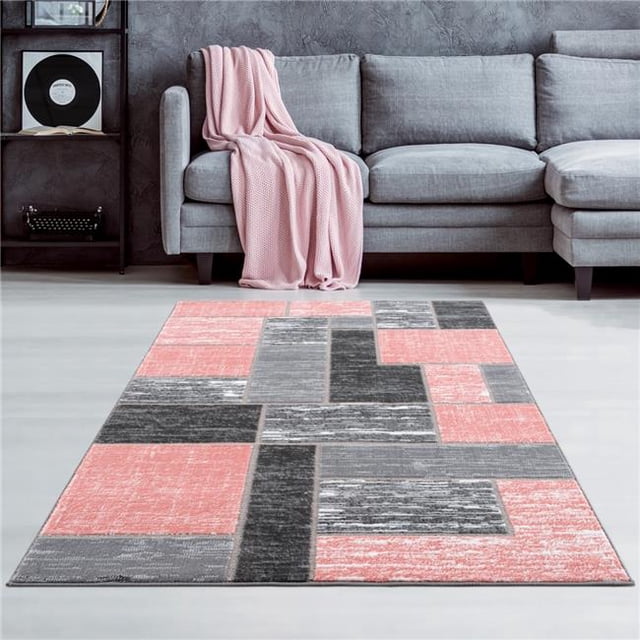 4 x 6 ft. Verena Geometric Rectangle Area Rug, Pink