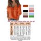 thumbnail image 2 of Sexy Dance Tops de punto con cuello en V para mujer, botones sueltos, decoración, ropa de descanso, blusa tipo túnica, jersey acanalado, 2 of 2