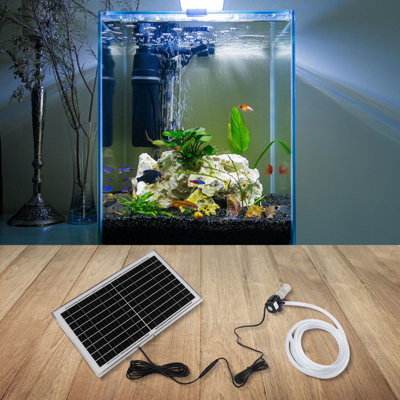 10W 9V Solar Water Pump With Filter Fish Pond Oxygenation Submersible Pump 35X23Cm Suitable For Fish Pond Aquarium Reservoir