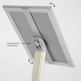thumbnail image 3 of M&T Displays Curved Menu Board, 8.5x11 inch White Pearlic Pedestal Sign Holder Floor Standing Aluminum Front Loading Easy Open Poster Message Advertisement Holder for Restaurant Cafe Hotel, 3 of 8
