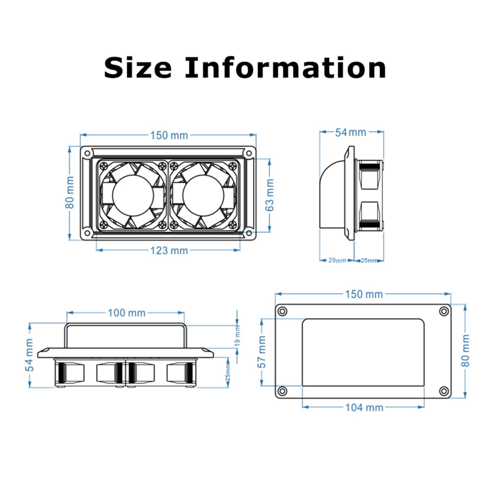 RV Side Ventilation Exhaust Fan 12V6W Range Hood Side Air Vent For Caravan Motorhome Camper Trailer Kitchen Accessories ,Quiet and Water Resistant