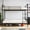 Vintage Black, variant on Bunk Bed Twin Over Twin with Ladder and High Guardrail, Twin Size Convertible Metal Bunk Beds for /Teens/Adults,Easy Assembly, No Box Spring Needed,Vintage Brown