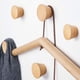 thumbnail image 1 of 5pack Wooden Coat Hooks, 10kg Wooden Hooks For Walls, 1 of 5