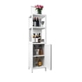 thumbnail image 6 of Keepoman 52 inch Natural-Bamboo Storage Cabinet with Linen Tower, Cabinet for Bathroom, Bedroom, Living room, White, 6 of 7