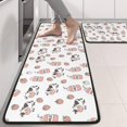thumbnail image 2 of Kitchen Rugs Sets Of 2,White Cow Milk Strawberry Pattern Anti Fatigue Kitchen Mat Rugs Non Slip Washable,Decorative Kitchen Floor Mats for Kitchen,Sink,Laundry,17"x47"+17"x47", 2 of 5