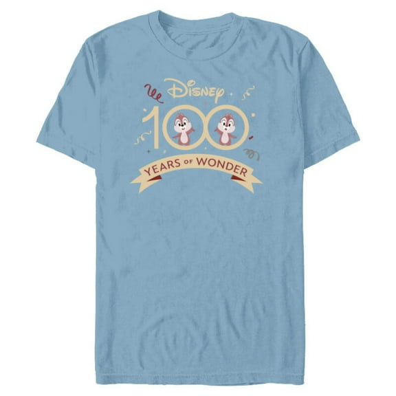 Disney 100 Years of Wonder Chip 'n Dale Muted Cute D100 - Short Sleeve Blended T-Shirt for Adults - Customized-Ocean Blue