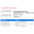 thumbnail image 2 of Exhaust Manifold Gasket Set - Compatible with 1977 - 1982 Ford F-250 1978 1979 1980 1981, 2 of 2