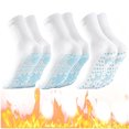 thumbnail image 2 of CNEJRHG 3 Pairs Winter Socks Thermal Foot Warmers Breathable Socks for Adults Men Women Outdoor Sports Skiing White, 2 of 2