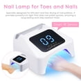 thumbnail image 2 of Máquina de arte de uñas Lámpara de uñas LED UV de 72 W, secador de uñas de gel de secado rápido con 4 ajustes de temporizador, sensor IR inteligente, luz UV para esmalte de gel, lámpara de curado de g, 2 of 7