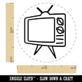 thumbnail image 2 of Retro TV Television Self-Inking Rubber Stamp Ink Stamper - Yellow Ink - Medium 1 Inch, 2 of 7