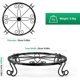 thumbnail image 5 of Soporte para plantas Kylinbigda de metal para interiores y exteriores, negro (paquete de 3), 5 of 9