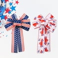 thumbnail image 4 of 3Pcs Patriotic Decor Bows for Tree Topper,4th of July Red White Blue Burlap Bow Ribbons for Front Door Wall Decoration Veterans Day Memorial Independence Day Party Home Decor, 4 of 5