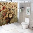 thumbnail image 7 of Orinice Ambesonne vintage shower curtain, dancing butterflies and spring flowers hugging vintage farm, fabric bathroom décor set with hooks 69x72, 7 of 7