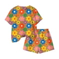 thumbnail image 7 of Afuipoi Girls Casual 2-Piece Summer Clothing Set, Fashion Graphic Short Sleeve Tee and Matching Shorts, Kids Daily Activewear Set Brown Size 3-4 Years, 7 of 7