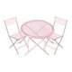 thumbnail image 5 of Juego de muebles de metal para casa de muñecas, juego de mesa y sillas para casa de muñecas en miniatura, 1/12 Rosa, 5 of 7