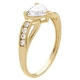 thumbnail image 5 of Brilliance Fine Jewelry Cubic Zirconia Heart Ring in 10K Yellow Gold,Size 6, 5 of 5