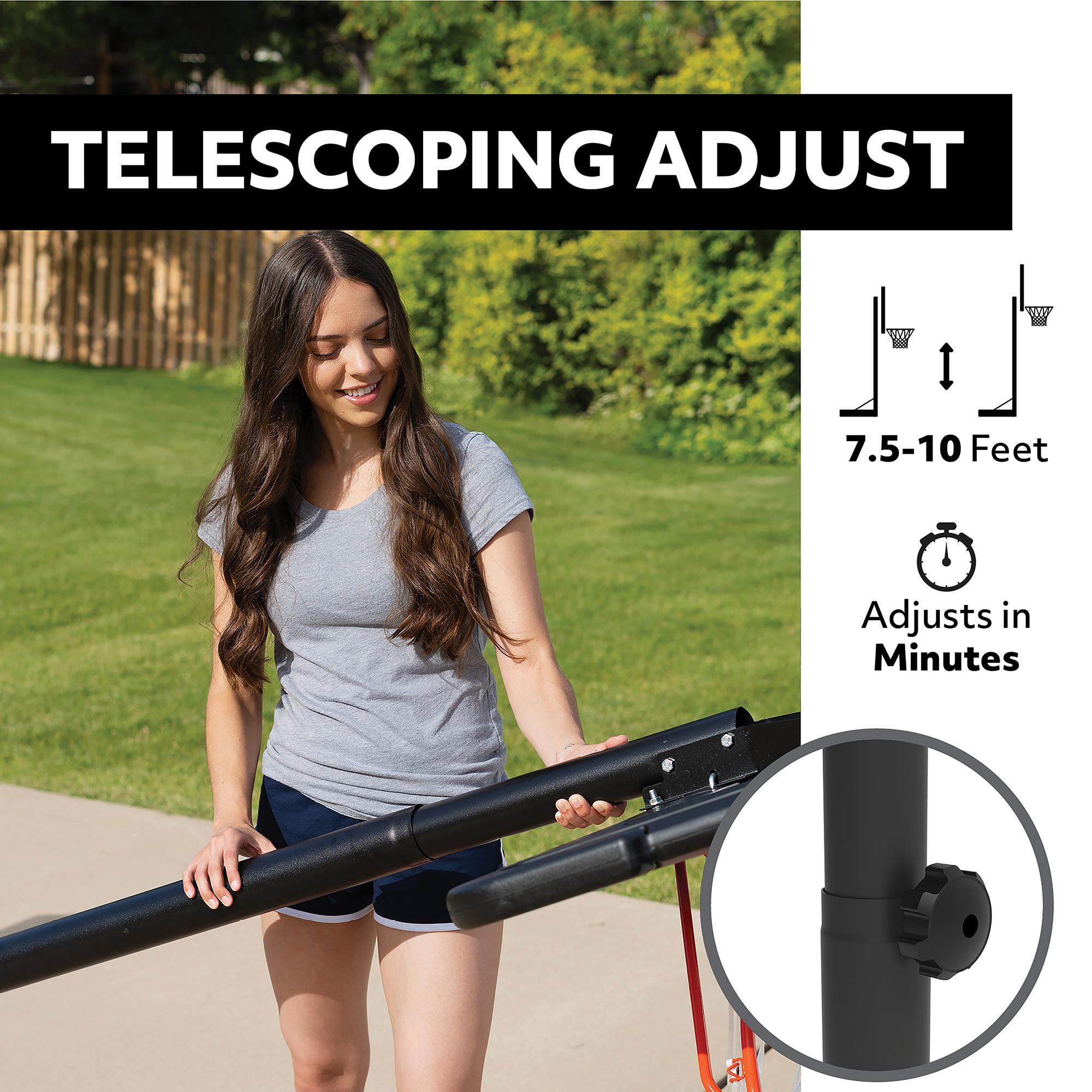 Lifetime 42-Inch Shatterproof Portable Basketball Hoop with Telescoping adjustment & Classic Rim - Model 1270-Outdoor Play