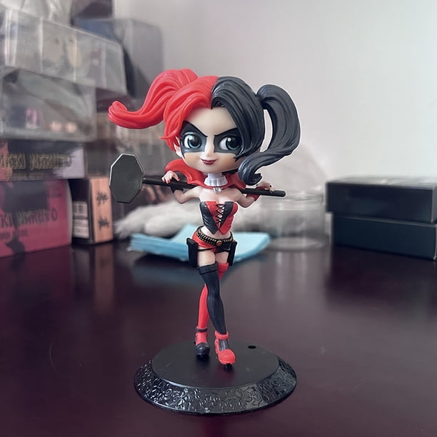 Qposket-figuras de acción de Harley Quinn, figuras de acción de gato Joker, Wonder Women, muñecos de colección para decoración de tartas, regalos creativos