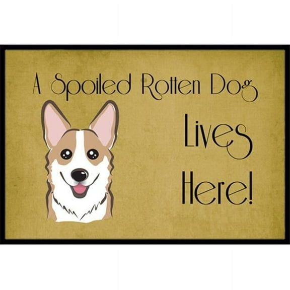 Carolines Treasures BB1501JMAT Sable Corgi Spoiled Dog Lives Here Indoor & Outdoor Mat- 24 x 36 in.