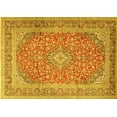 thumbnail image 1 of Ahgly Company Machine Washable Indoor Rectangle Persian Yellow Traditional Area Rugs, 7' x 9', 1 of 4