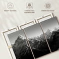 thumbnail image 6 of Elephant Stock Black And White Mountain Wall Art - Horizontal Multi Panel Canvas - Hallway Wall Decor - Nature Multi Panel - Black And Gray Decor - 38" x 24", 6 of 8