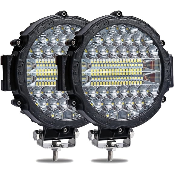 2/4pcs 7 Inch Round LED Lights Pods Bar LED Driving Lamps SUV Offroad Truck