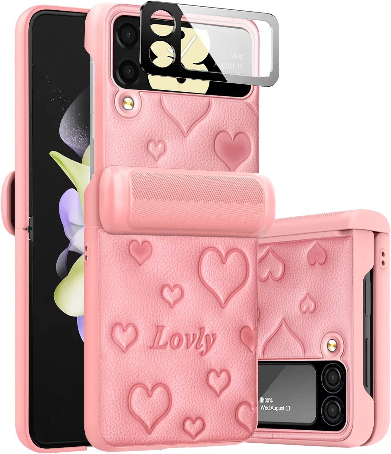 for Samsung Z Flip 4 Case with Hinge Protection, Cute