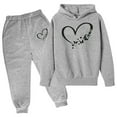 thumbnail image 2 of Gaexia Boys Sweatsuit Set Sweat Suits for Boys Sweatpants Hoodie Set Warm Up Suit Loose Fit Hoodie Sets 2 Pieces Boys' Tracksuits Back To School Fashion,za01-Grey,140, 2 of 3