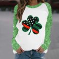 thumbnail image 1 of Qiopertar Mode Femmes Imprimé Col Rond Pull Tops Manches Longues Blouse Confortable Chandail en Molleton Offres de la Semaine Liquidation Moins de 5$ jusqu'à 90 % de Réduction, 1 of 4