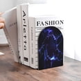 thumbnail image 6 of Lsque Blue thunder bolt light Printed Wood Bookends,Non-Skid Bookend for Shelves,Heavy Duty Support Bookends,Non-Slip Foam Pads for Office, Home, and Library,1 Pair, 6 of 8