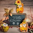 thumbnail image 3 of 3 Pieces Fall Wooden Table Centerpieces Decor Thanksgiving Squirrel Acorns Table Decors Thanksgiving Tiered Tray Decor Autumn Rustic Wooden Table Sign for Home Autumn Party Tiered Tray Table Decor, 3 of 7