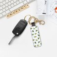 thumbnail image 5 of Wukai Cute Avocado Yoga Print Leather Car Keychain, Universal Key Fob Keychain, Leather Key Chain Holder for Men and Women,360 Degree Rotatable, 5 of 5