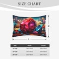 thumbnail image 4 of Gukieu Colorful Stone World Print Plush Pillow Cover, Hidden Zipper Pillow Protector without Pillow Core, Suitable for Bedroom, Office, Car Decoration-20"x30", 4 of 6