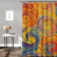 thumbnail image 2 of Orinice Swirl Pattern Bathroom Decor Set with Hooks, Colorful Luxurious Graphic Print Polyester Fabric Shower Curtain, Chic Modern Decor for Home Bathrooms, Various Sizes Available 69x72, 2 of 7