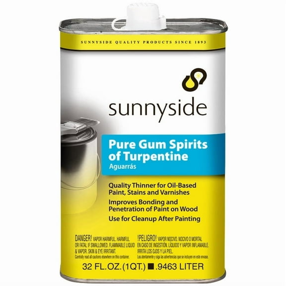 6-Pack of 1 qt Sunnyside 87032 Sunnyside Pure Gum Spirits of Turpentine