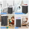 thumbnail image 3 of TickJOY 2-Pack Large Rolling Laundry Baskets with Wheels, 75L Collapsible Clothes Hampers for Laundry with Removable Mesh Bags, Dirty Clothes Hamper for Dorm Room Essentials, Bedroom, Dark Grey, 3 of 7