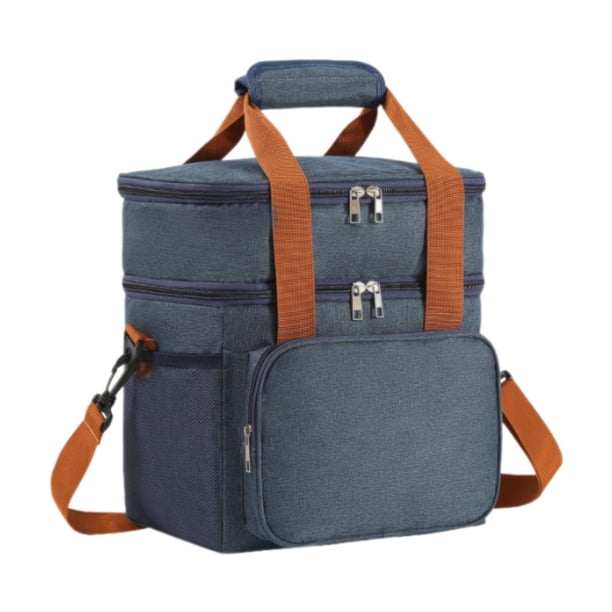 Bolsa térmica portátil para lonchera, bolsa térmica para alimentos fríos y calientes, bolsa térmica con Doble capa