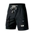 thumbnail image 2 of Tumotour Cargo Shorts For Men Outdoor Casual Multi Shorts Elastic Waist Drawstring Lightweight Summer Beach Shorts With Pockets, 2 of 8