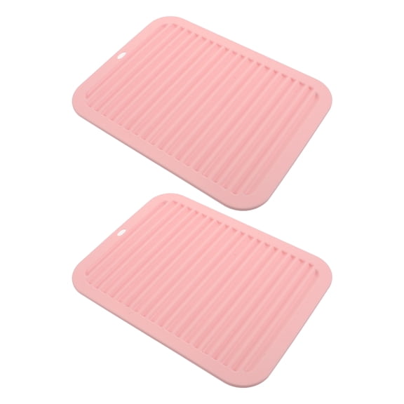OUNONA 2Pcs Silicone Heat Proof Mat for Hair Tools Curling Iron Flat Iron Home Travel Use