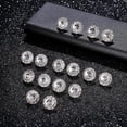 thumbnail image 2 of 8 Pairs Rhinestone Dance Competition Earrings Round Shaped Acrylic Stone Inside Crystal Halo Stud Earrings Stage Opera Performance Bridal Party Earrings Jewelry 15mm, 2 of 4