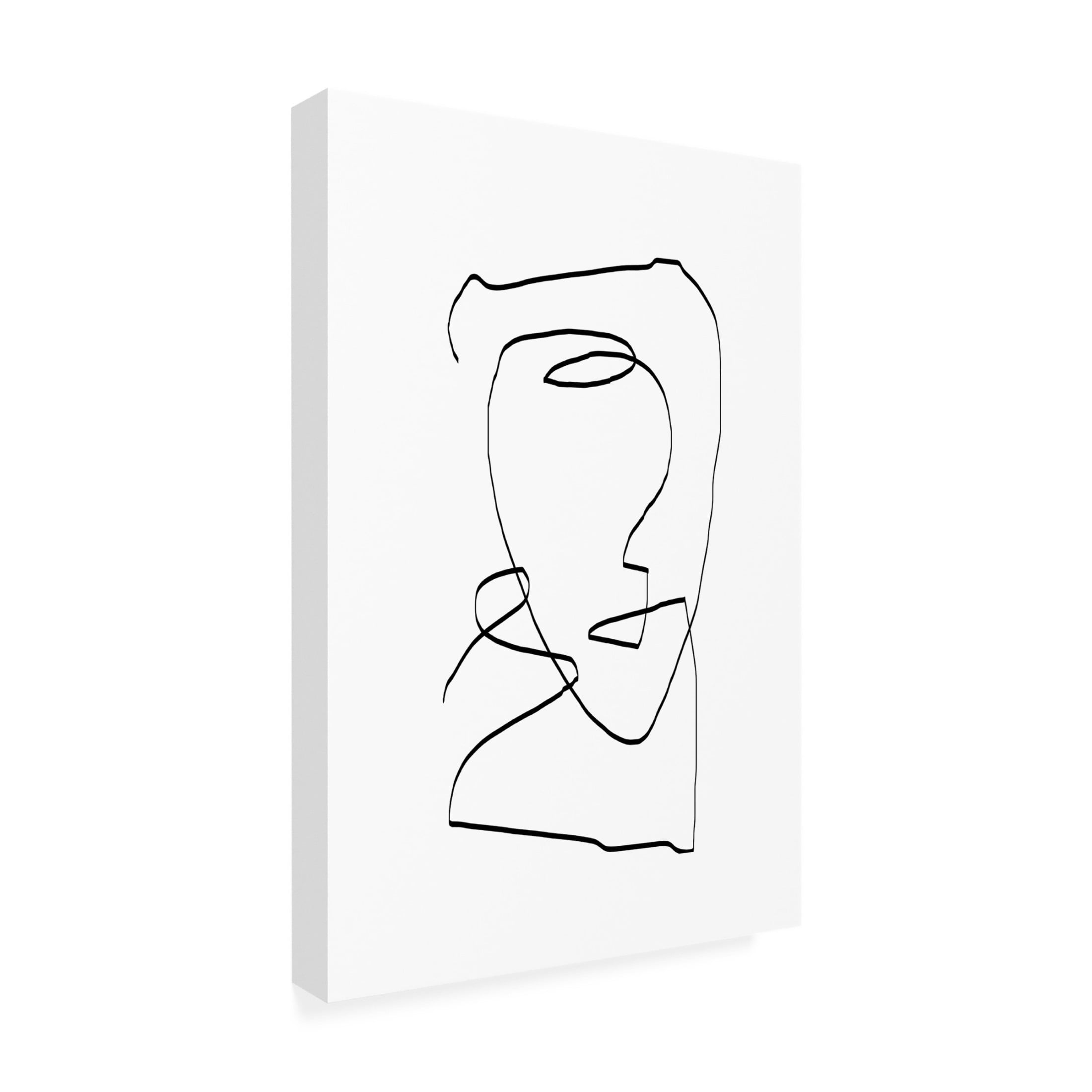 Trademark Fine Art THE MIUUS STUDIO Abstract Head No1 Canvas Wall Art
