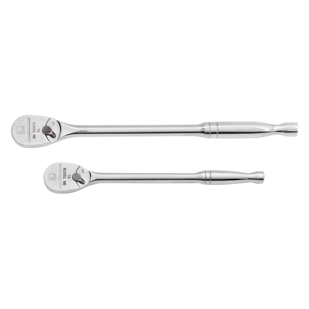 2 Piece 84T Full Polish Long Handle Ratchet Set