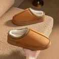 thumbnail image 4 of Women House Bedroom Slippers,Hard Sole Thick Platform Shoes Indoor Outdoor with Fuzzy Lining Memory Foam Slip On Size 6, 4 of 9