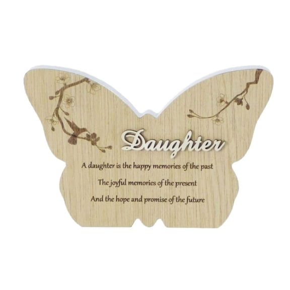 Butterfly Shape Daughter Block Sign