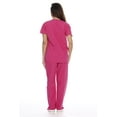 thumbnail image 3 of Just Love Women's Nursing Scrub Set - Six Pockets, V-Neck, Cargo Pant for Comfortable Workwear (2X Plus, Hot Pink), 3 of 3
