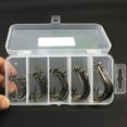 thumbnail image 2 of 51Pcs Fishing Hooks High Carbon Steel Worm Senko Bait Jig Fish Hooks with Plastic Box, 2 of 7