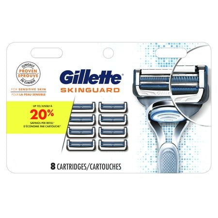 Gillette SkinGuard Men's Razor Blades, 8 Blade Refills