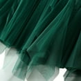 thumbnail image 4 of SWSMCLT Women's Tulle Skirt Long Vintage Pleated Skirt Ruffle High Waist Flowy Green One Size, 4 of 5
