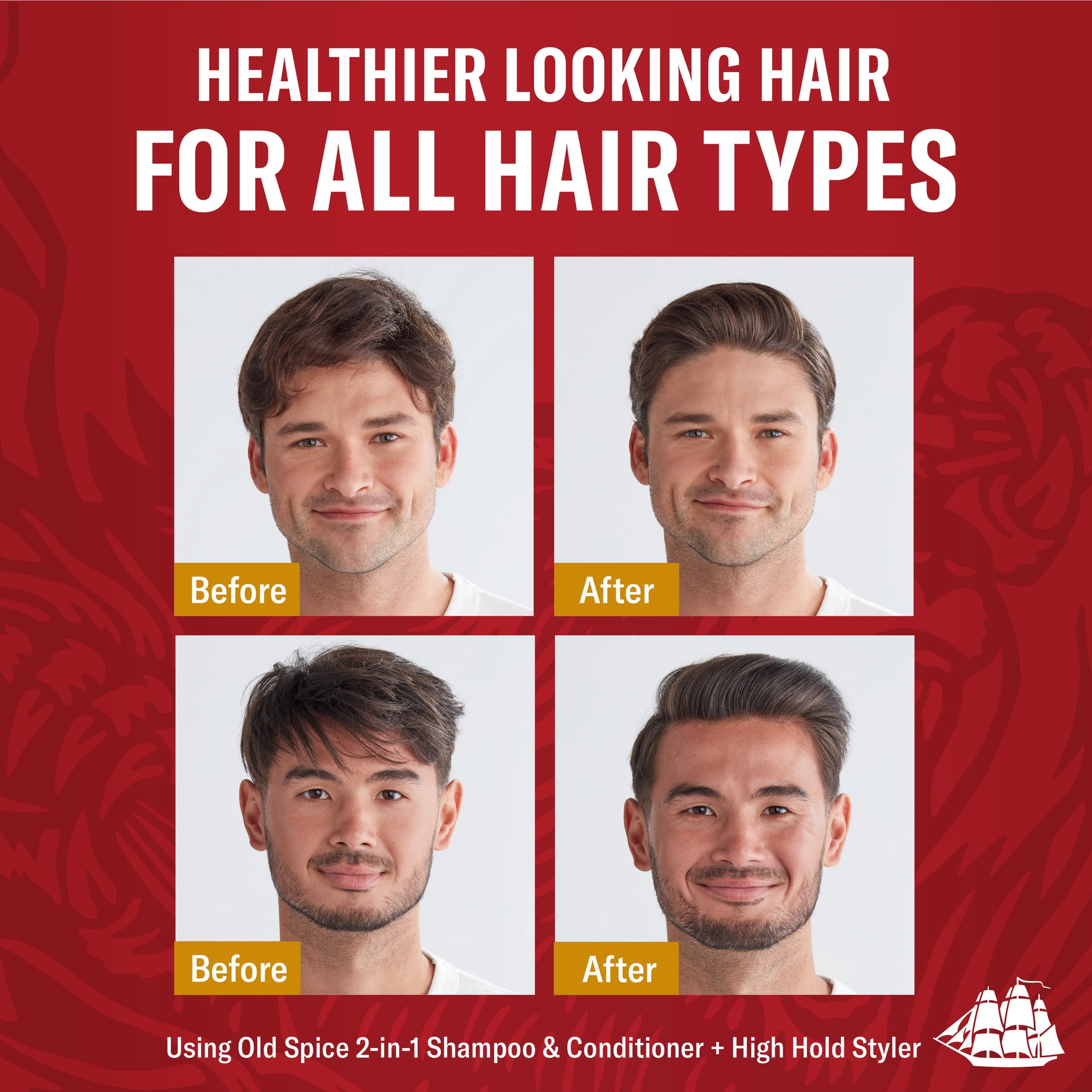 Old Spice Bearglove 2 in 1 Shampoo and Conditioner for Men, Healthier, Fuller, More Moisturized Looking Hair, 21.9 fl oz