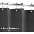 thumbnail image 3 of Stall Half Size Shower Curtain Liner, 36 x 72 Inch Fabric Bath Curtain Liner for Modern Hotel, Dark Grey Shower Liners with Plastic Hooks, Washable & Water Repellent, 3 of 6